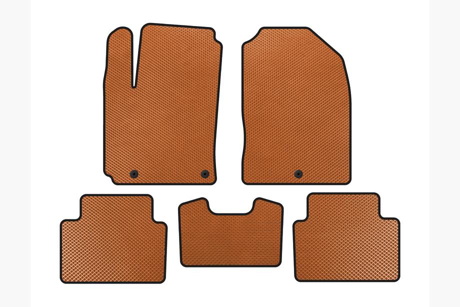 Hyundai Kona 2017-2023 EVA Floor Mats (Petrol, Orange) Photo 1