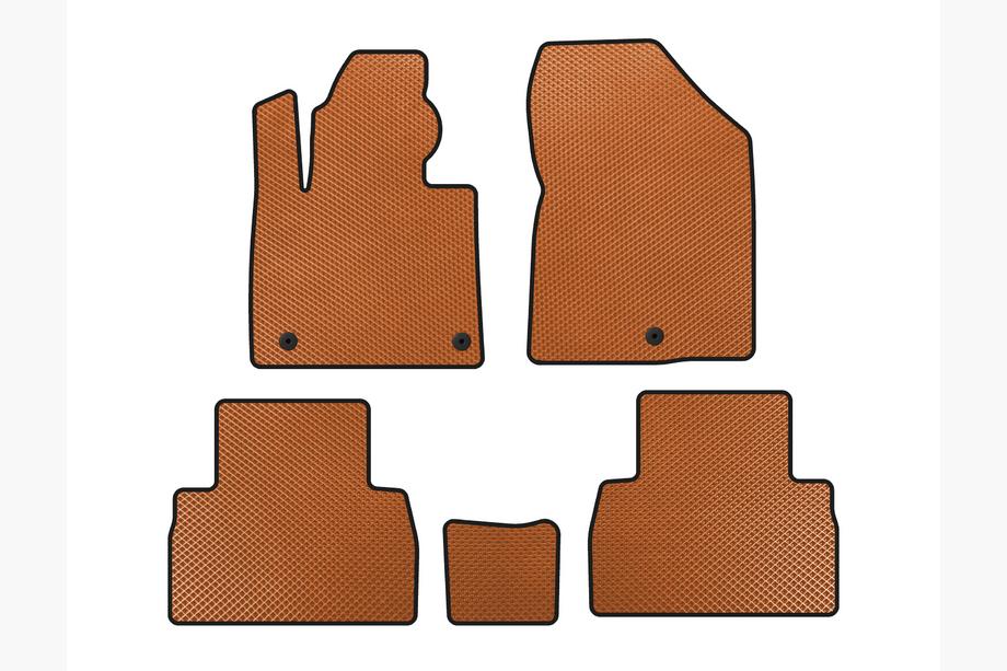 Hyundai Santa Fe 4 2018-2023 EVA Floor Mats (2018-2020, Orange) Image