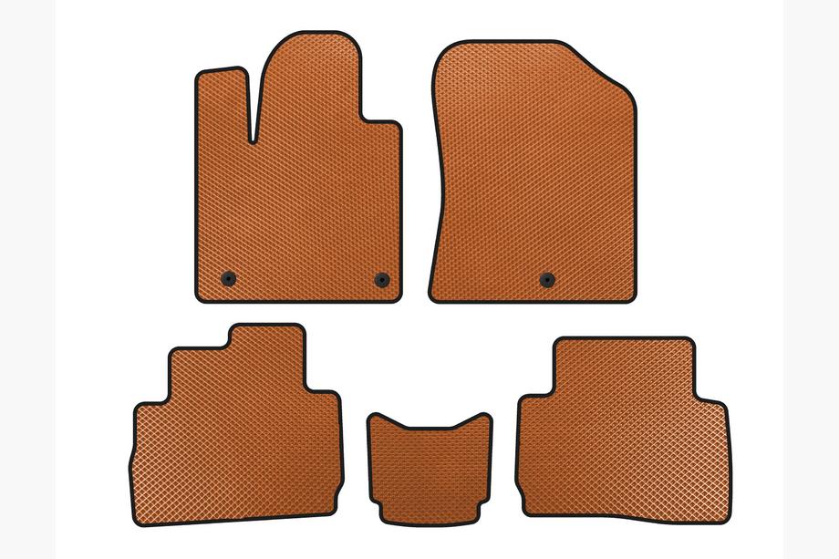 Hyundai Santa Fe 4 2018-2023 EVA Floor Mats (2020-2023, Orange) Image
