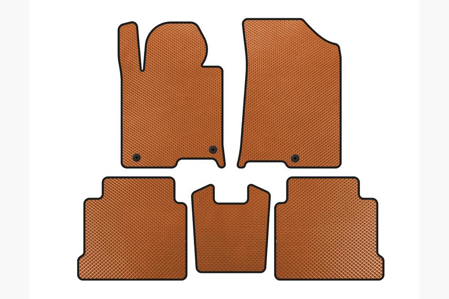 Hyundai Sonata LF 2014-2019 EVA Floor Mats (SD, Orange) Image