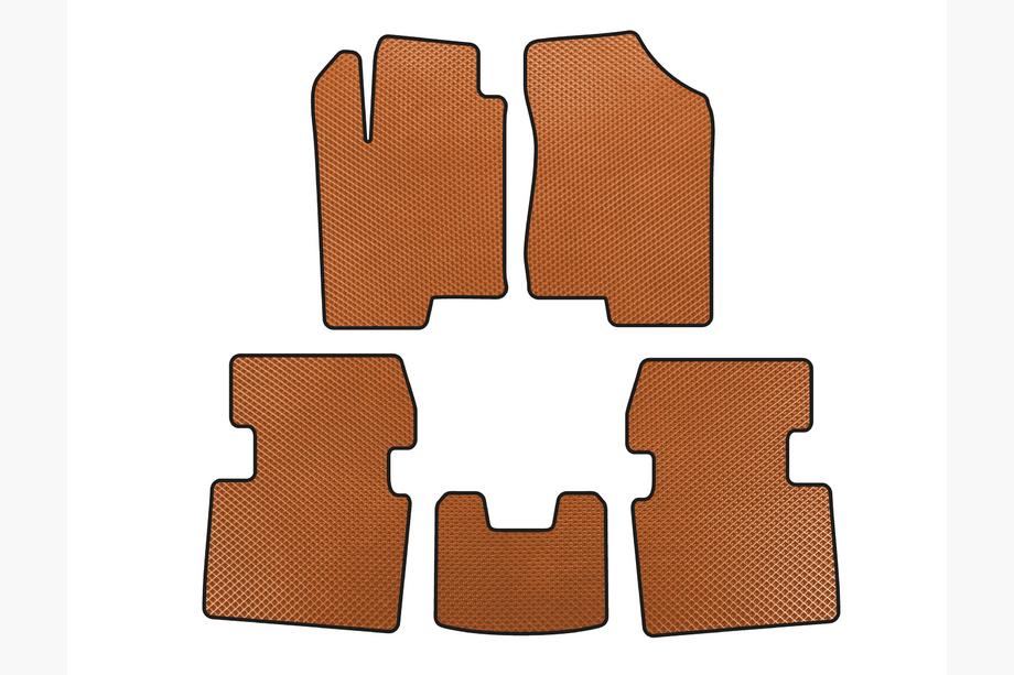 Hyundai Sonata NF 2004-2009 EVA Floor Mats (Orange) Image