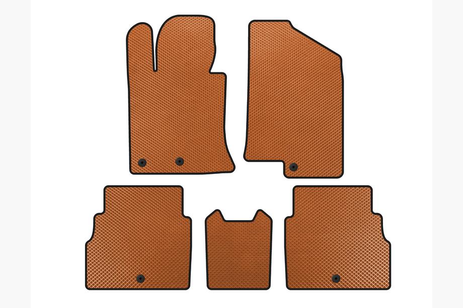 Hyundai Sonata YF 2010-2014 EVA Floor Mats V2 (Orange) Image