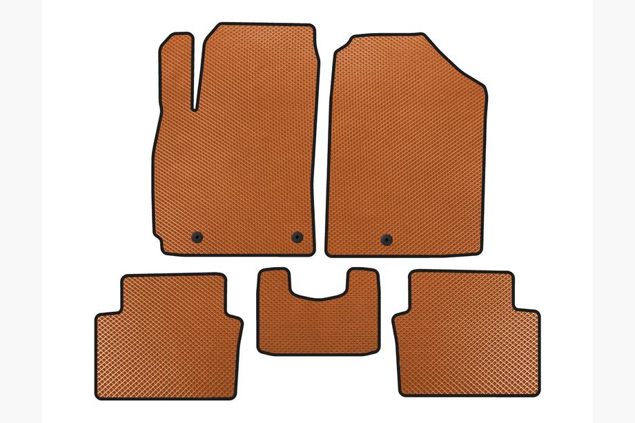 Hyundai Veloster 2018-2022 EVA Floor Mats (Coupe, Orange) Image