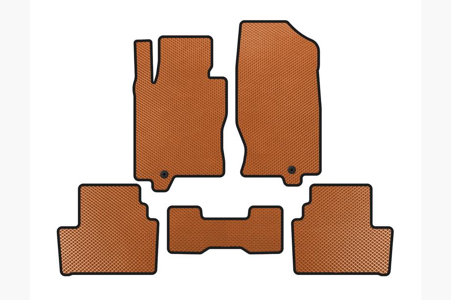Infiniti G25/G35/37 (V36/CV36) 2006-2015 EVA Floor Mats (G35 S, Coupe, Orange) Image