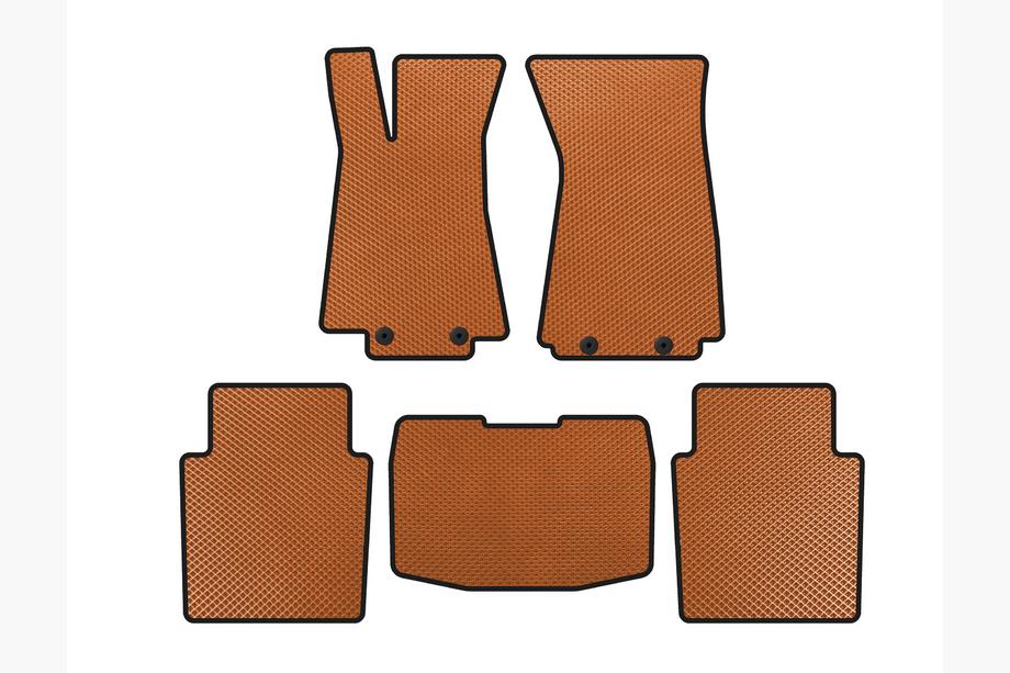 Jaguar XJ 2003-2009 EVA Floor Mats (SD, Orange) Image