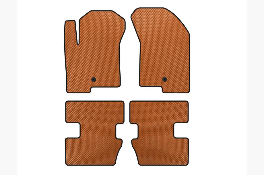 Jeep Compass 2006-2016 EVA Floor Mats (2006-2011, Orange) Image