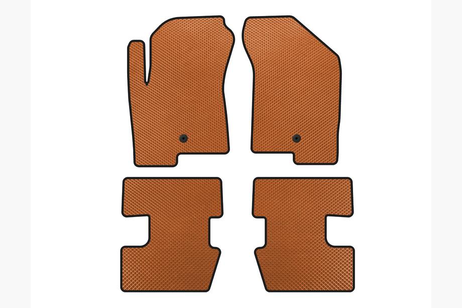 Jeep Compass 2006-2016 EVA Floor Mats (2011-2016, Orange) Image