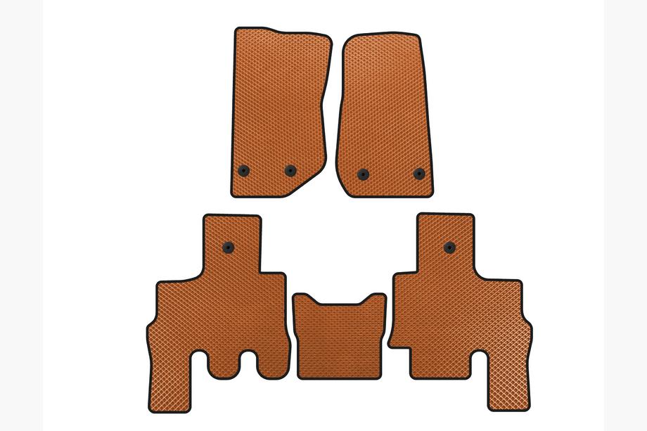 Jeep Wrangler 2007-2017 EVA Floor Mats (Orange) Image