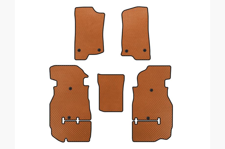 Jeep Wrangler 2018- EVA Floor Mats (Rubicon Unlimited/5-Door, Orange) Image