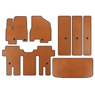 EVA Floor Mats (full interior, Orange) Kia Carnival 2014-2020