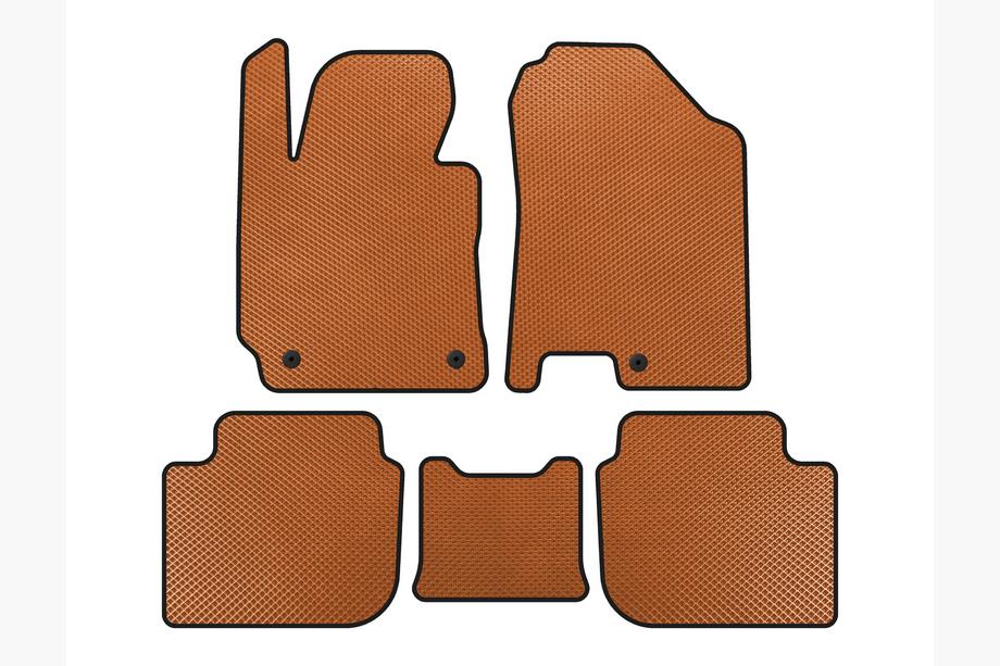 Kia Cerato 3 2013-2018 EVA Floor Mats (SD, Orange) Image