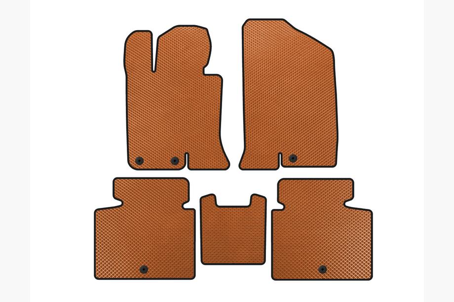 Kia Optima 2010-2016 EVA Floor Mats V-2 (SD, Orange) Image