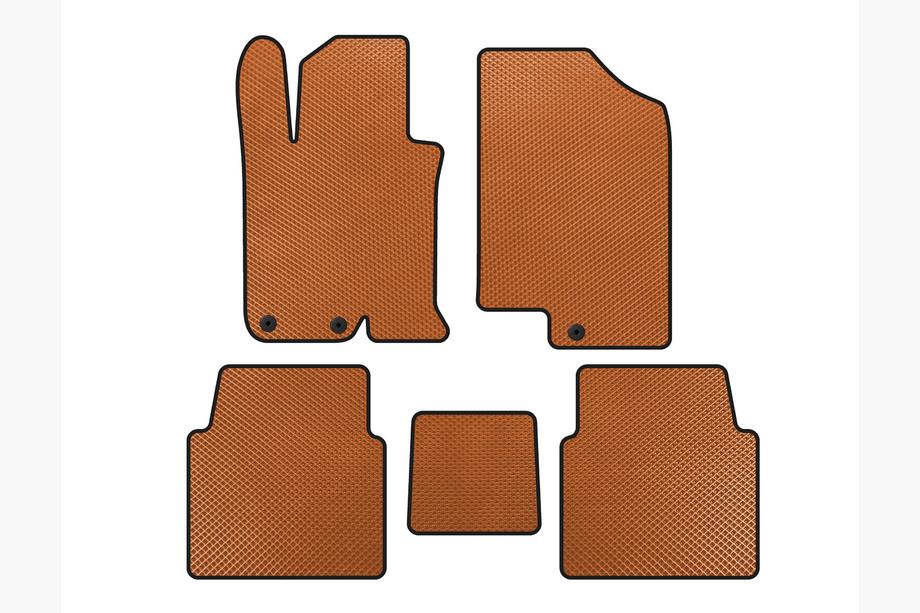 Kia Optima 2010-2016 EVA Floor Mats V-1 (SD, Orange) Image