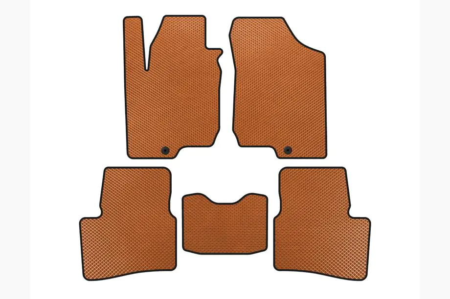 Kia Ceed 2007-2012 EVA Floor Mats (HB, 3-Door, Orange) Image