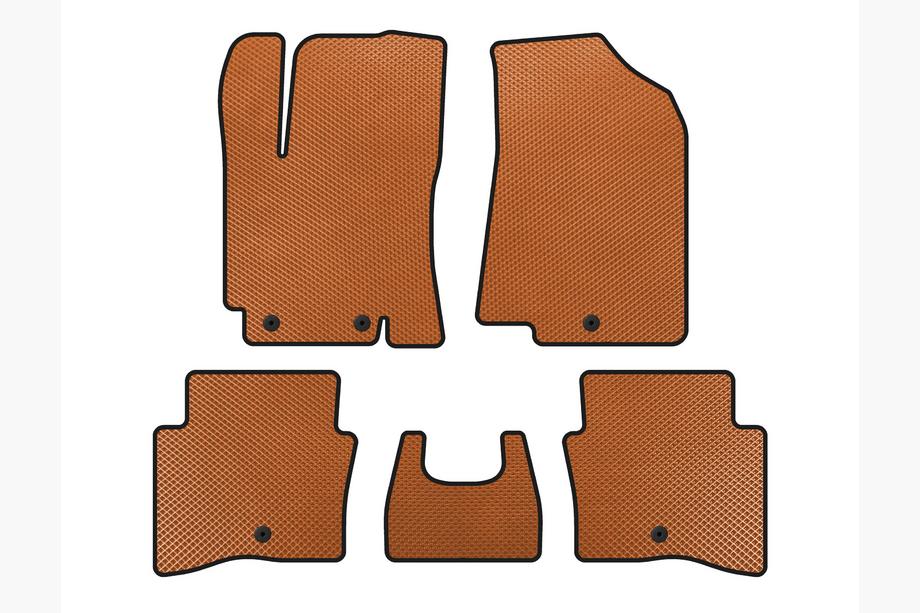 Kia Rio 2012-2017 EVA Floor Mats (SD, Orange) Image