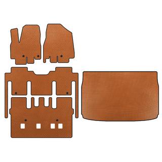 EVA Floor Mats (full interior, 8-seater, Orange) Kia Sedona 2014-2020