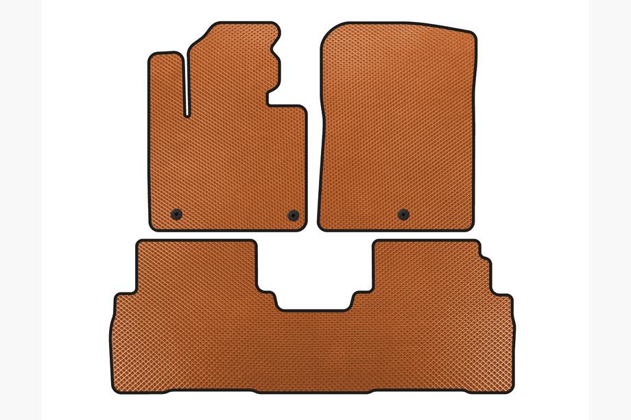 Kia Sorento III UM 2014-2020 EVA Floor Mats (7-Seater, Orange) Image