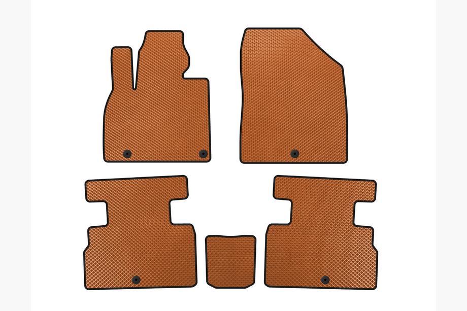 Kia Stonic 2017- EVA Floor Mats (2 Rows, 7-Seater, Orange) Image