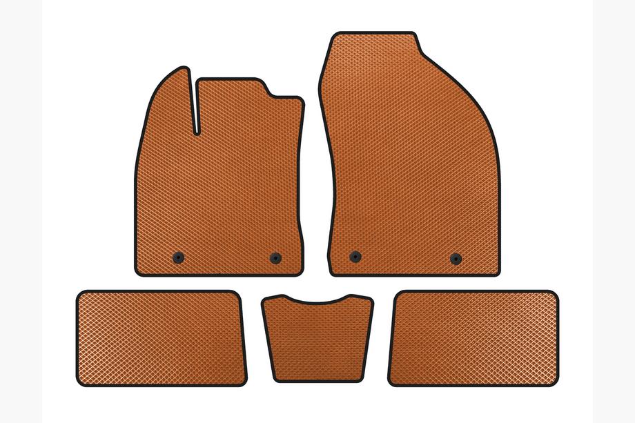 Lexus CT200H 2011-2022 EVA Floor Mats (HB, Hybrid, Orange) Image
