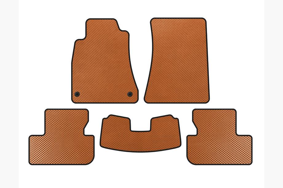 Lexus IS 2005-2013 EVA Floor Mats (SD, 2WD, Orange) Image