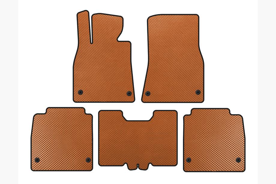 Lexus LS 2007-2017 EVA Floor Mats (2007-2010, SD, Long Wheelbase, Orange) Image
