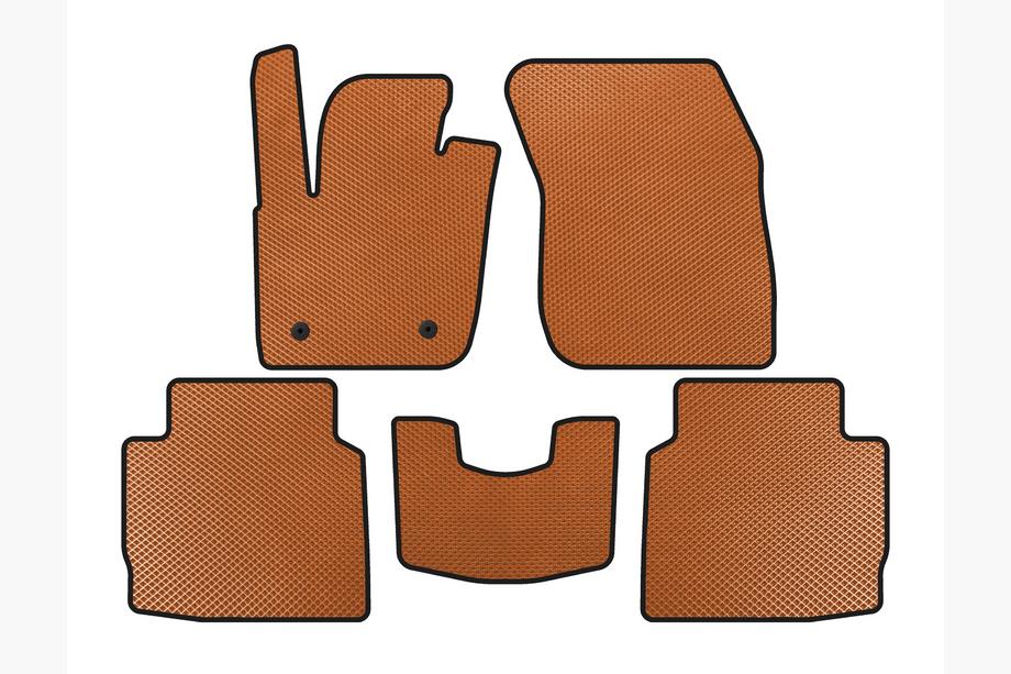 Lincoln MKZ 2012-2020 EVA Floor Mats (2016-2020, SD, Orange) Image