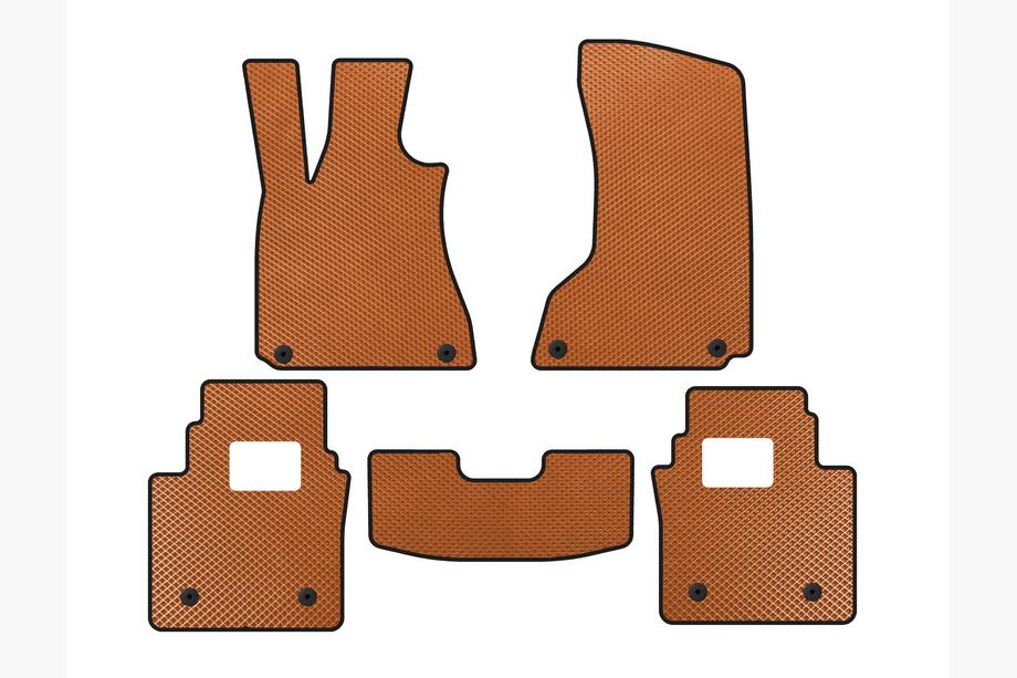 Maserati Quattroporte 2013-2023 EVA Floor Mats (SD, Orange) Image