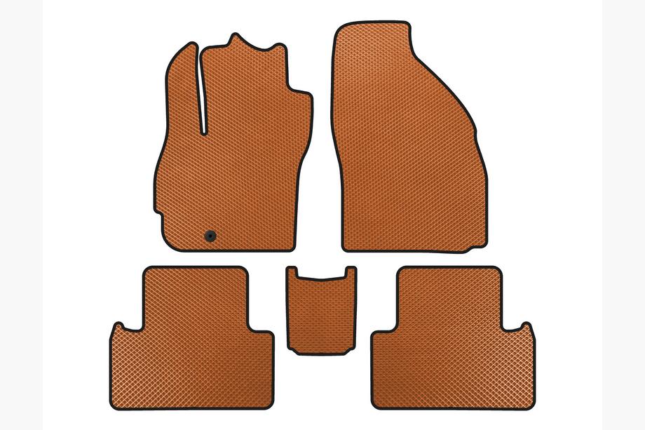 Mazda 5 2005-2009 EVA Floor Mats (2 Rows, 7-Seater, Orange) Image