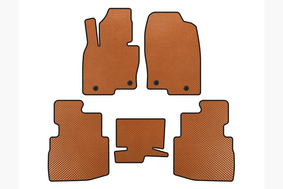 Mazda CX-9 2017- EVA Floor Mats (2 Rows, 7-Seater, Orange) Image