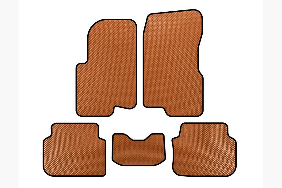 Smart 1998-2007 EVA Floor Mats (2003-2007, Forfour, Orange) Image