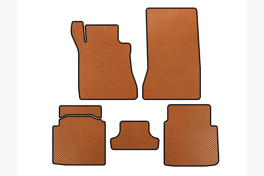 Mercedes S-class W126 1979-1991 EVA Floor Mats (SD, Short Base, Orange) Image