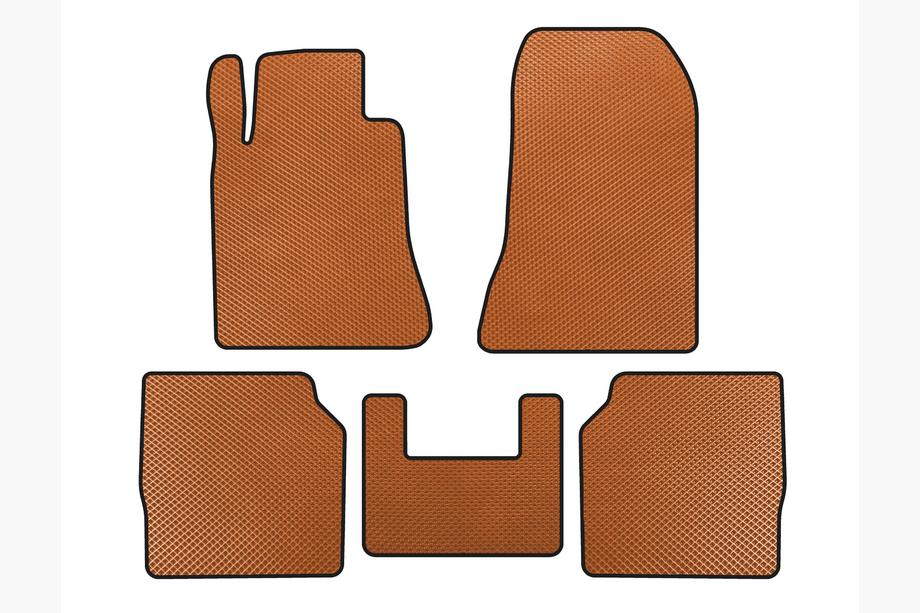 Mercedes S-class W140 1991-1998 EVA Floor Mats (SD, Long Wheelbase, Orange) Image