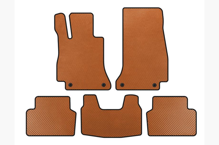 Mercedes E-class W213 2016-2023 EVA Floor Mats (SD, Orange) Image