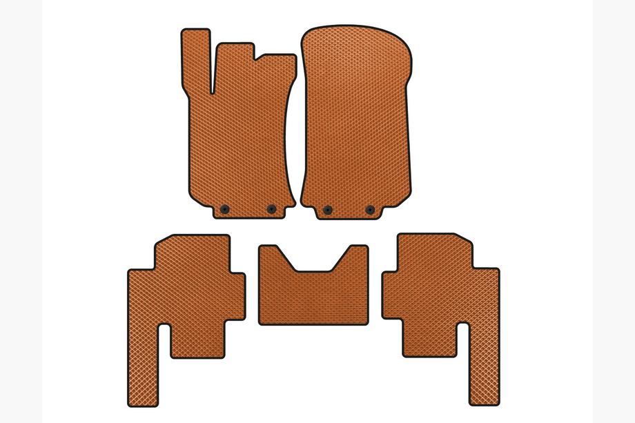 Mercedes R-class W251 2005-2017 EVA Floor Mats (2 Rows, Orange) Image