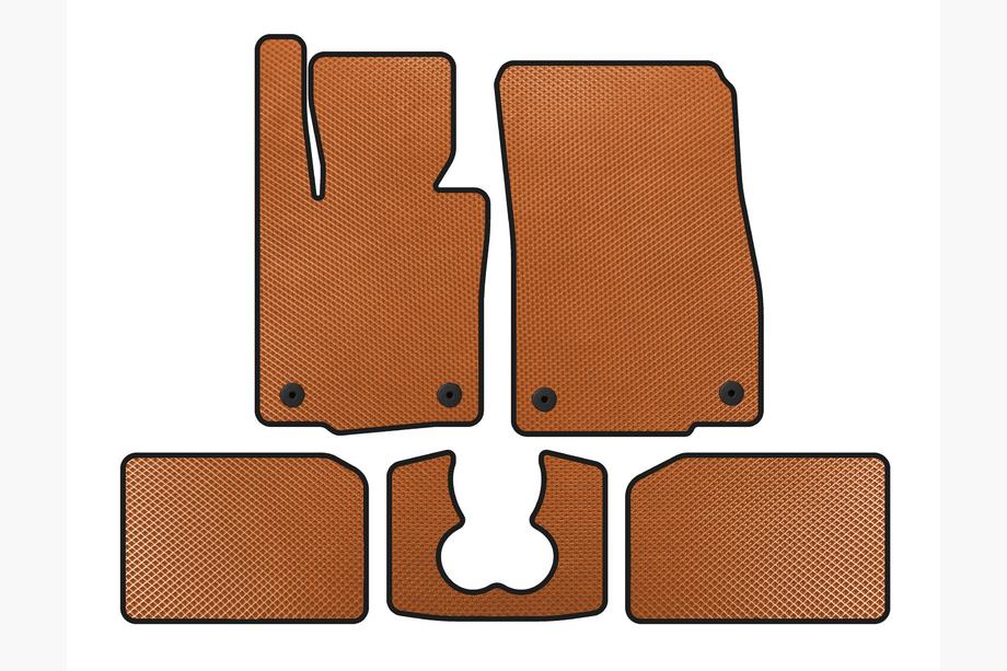 Mini Cooper F55/56/57 2014-2023 EVA Floor Mats (for S F55, 5-Door, Orange) Image