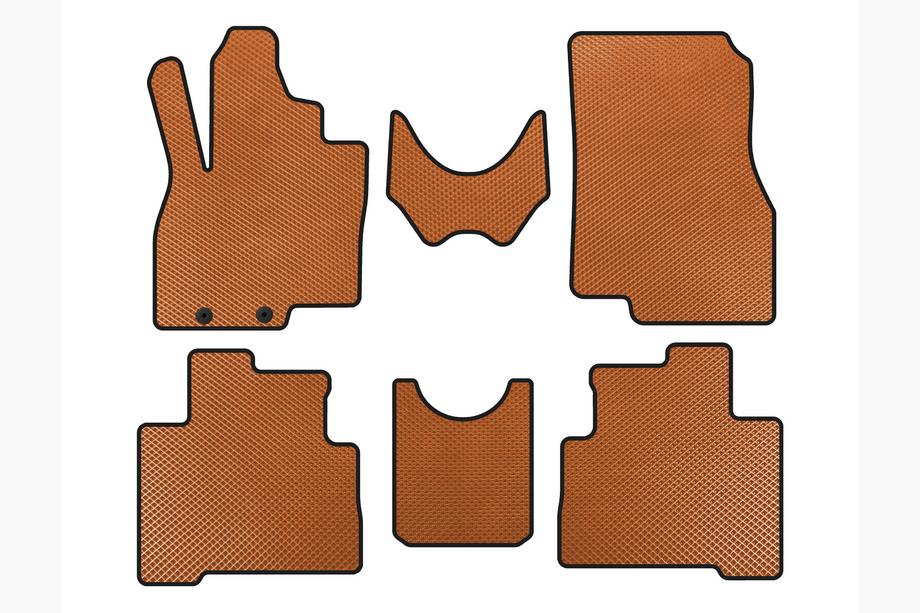 Mitsubishi Grandis 2003-2011 EVA Floor Mats (2 Rows, Orange) Image