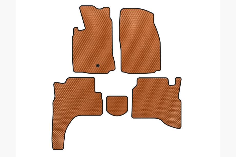 Mitsubishi Pajero Sport 1996-2007 EVA Floor Mats (Orange) Image