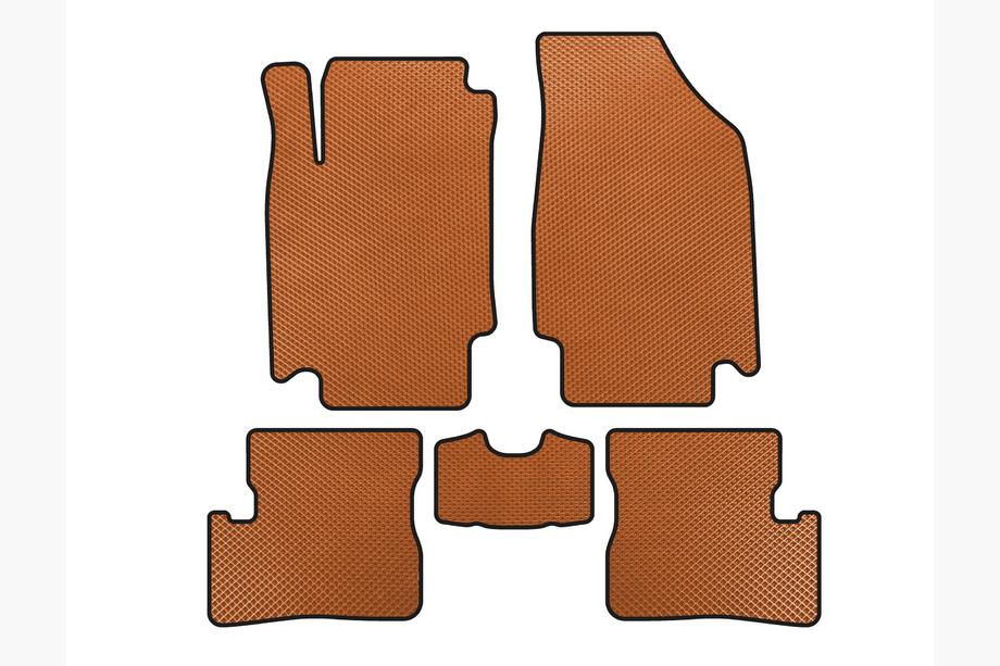 Nissan Micra K12 2003-2010 EVA Floor Mats (HB, Orange) Image