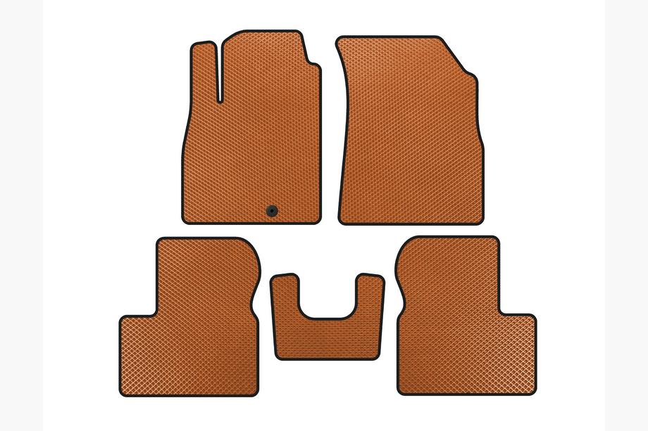 Nissan Micra K13 2011-2016 EVA Floor Mats (Orange) Image