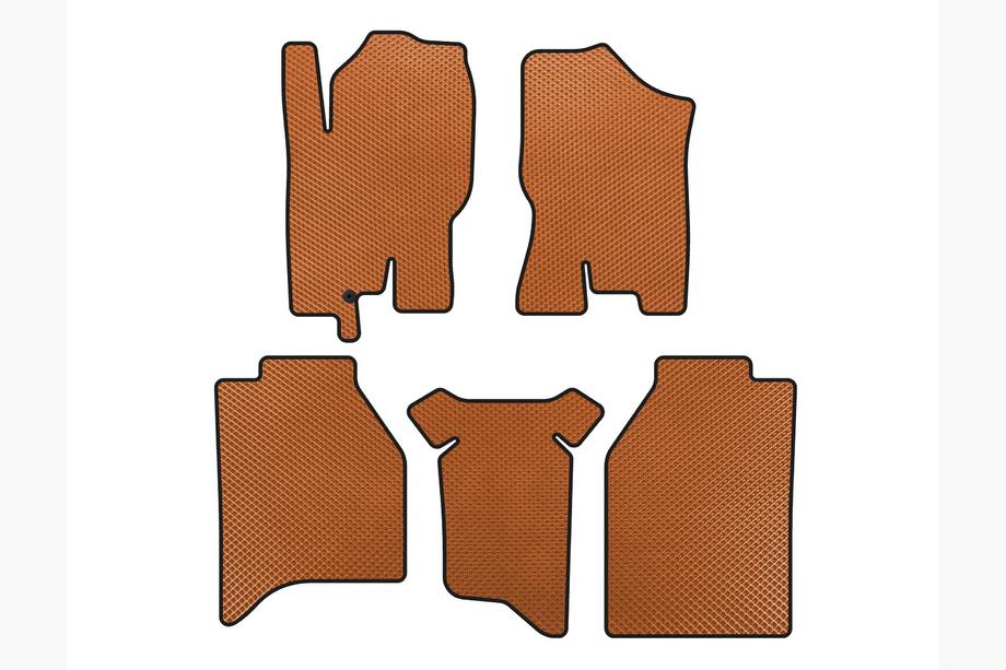 Nissan Navara 2006-2015 EVA floor mats (no trays, orange) Image