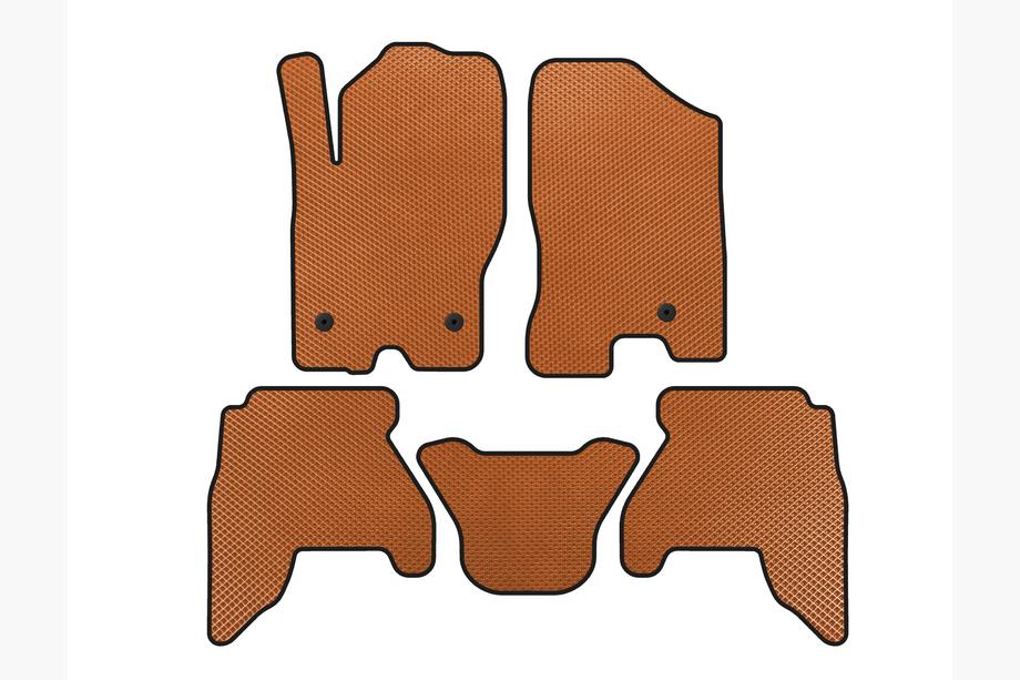 Nissan Pathfinder R51 2005-2014 EVA Floor Mats (2 Rows, Orange, 2010-2014) Image
