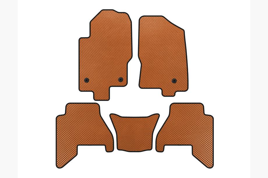 Nissan Pathfinder R51 2005-2014 EVA V2 floor mats (2 rows, Orange, 2010-2014) Image