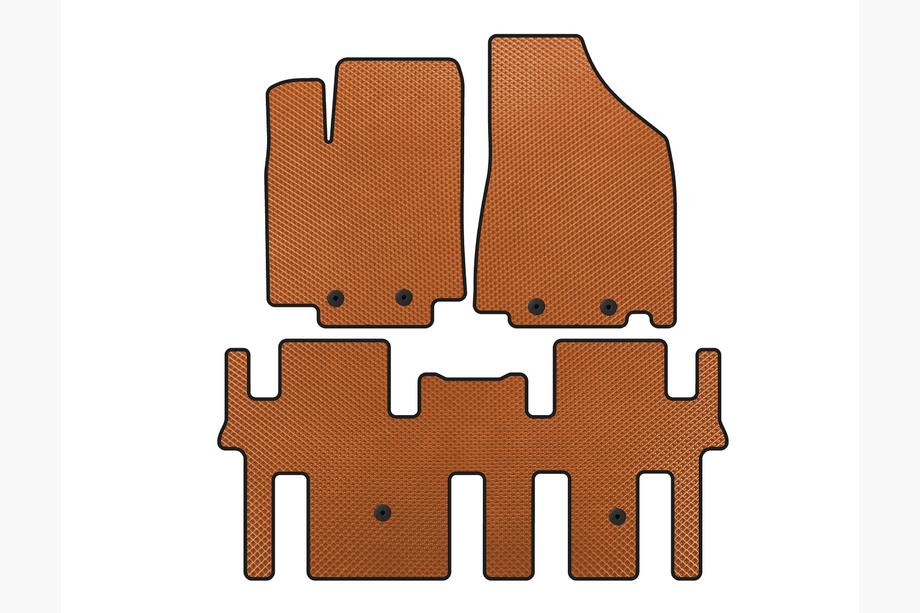 Nissan Pathfinder R52 2012-2021 EVA Floor Mats (2 Rows, Orange) Image