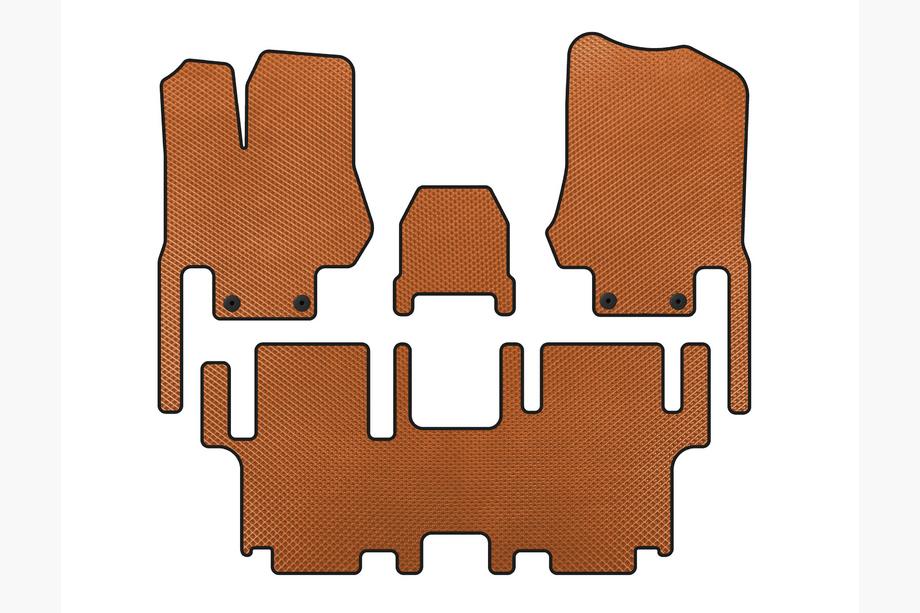 Nissan Quest 2011-2017 EVA Floor Mats (2 Rows, 7-Seater, Orange) Image