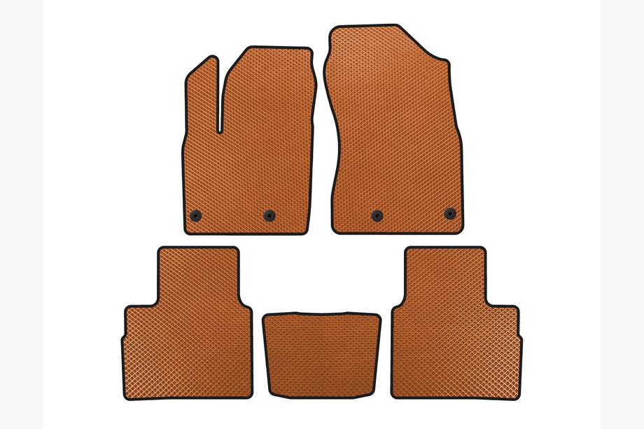 Nissan X-trail T33/Rogue 2022- EVA Floor Mats (5-Seater, Orange) Image