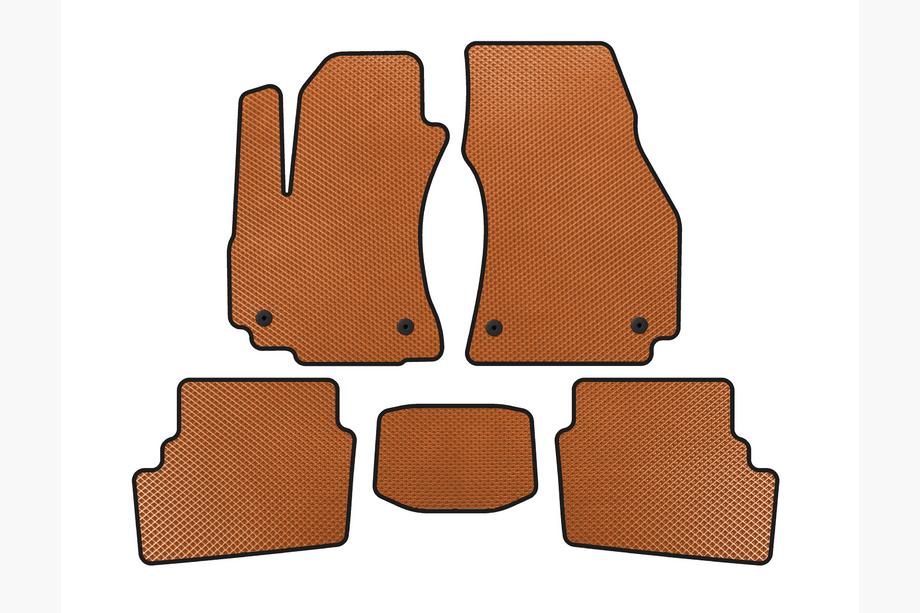 Opel Zafira A 1998-2005 EVA Floor Mats (2 Rows, 2003-2005, 7-Seater, Orange) Image