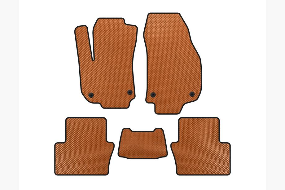Opel Zafira B 2005–2011 EVA Floor Mats (2 Rows, Orange) Image