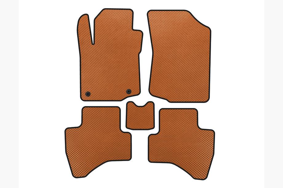 Peugeot 107 2005-2014 EVA Floor Mats (HB, Orange) Image