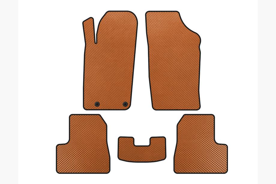 Peugeot 206 1998-2024 EVA Floor Mats (2009-2013, Orange) Image