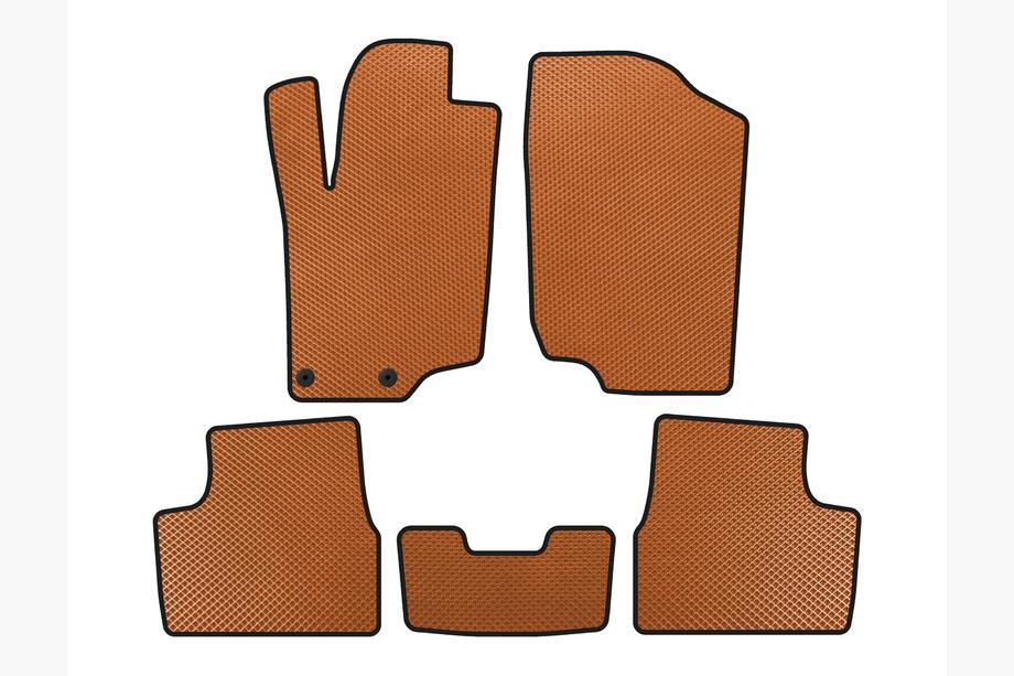 Peugeot 207 2006–2014 EVA Floor Mats (Hatchback, 5-Door, Orange) Image